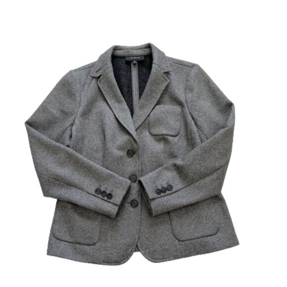 Talbots Blazer Jacket Gray Wool Blend Button Front Pockets Blazer Size 10 - Picture 7 of 12